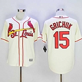 St. Louis Cardinals #15 Randal Grichuk Cream New Cool Base Stitched Baseball Jersey,baseball caps,new era cap wholesale,wholesale hats
